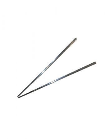 Stainless Steel Round Type Chopsticks Silver 23cm