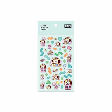 BT21 Clear Sticker Party Chimmy