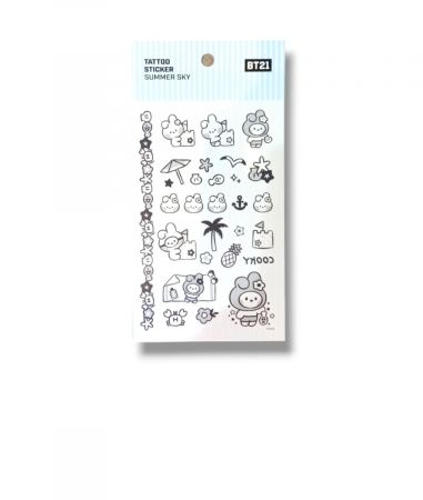 BT21 Summer Sky Tattoo Sticker Cooky