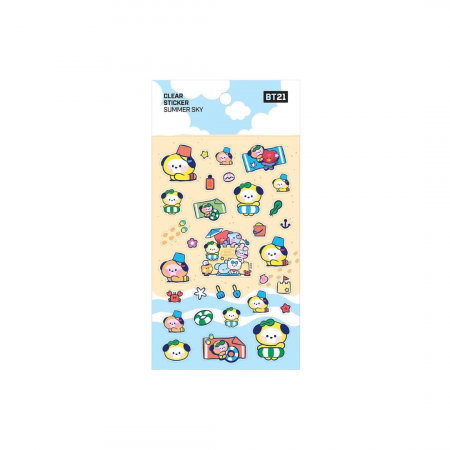 BT21 Summer Sky Clear Sticker Chimmy