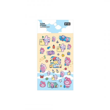 BT21 Summer Sky Clear Sticker Cooky