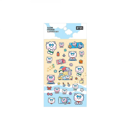 BT21 Summer Sky Clear Sticker RJ