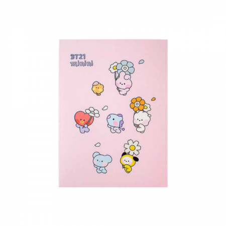 Bt21 Minini Line Notebook - Pink