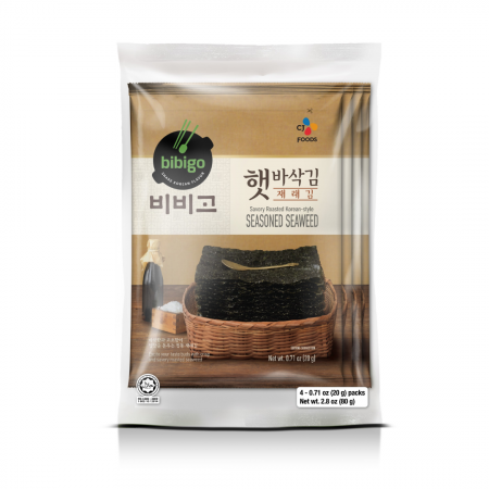 Bibigo Savory Roasted Seasoned Seaweed 80g