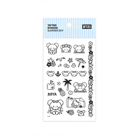 BT21 Summer Sky Tattoo Sticker Koya