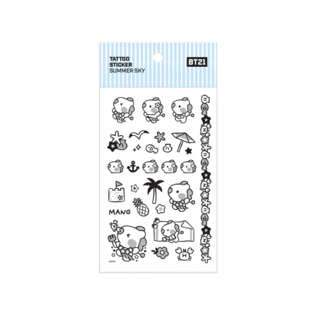 BT21 Summer Sky Tattoo Sticker Mang