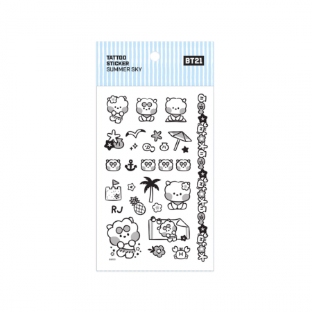 BT21 Summer Sky Tattoo Sticker RJ