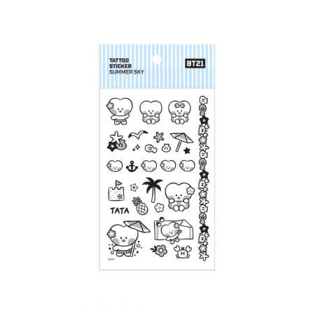 BT21 Summer Sky Tattoo Sticker Tata